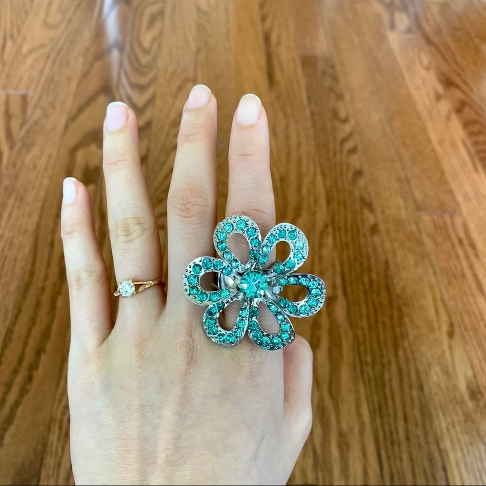 Statement rhinestone ring